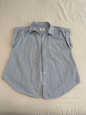 Olive & Oak Blue and White Striped Button Shirt